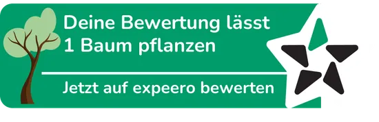 Ihre Bewertung lässt 1 Baum pflanzen - jetzt auf expeero bewerten